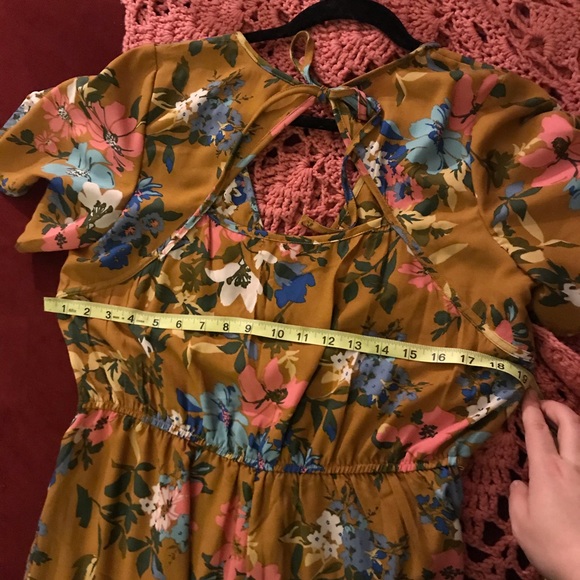 Orange floral jumpsuit brand Band of G*psies - Picture 3 of 7